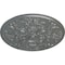 Ekena Millwork Baile Ceiling Medallion (Fits Canopies up to 6"), Hand-Painted Platinum, 31 1/4"OD x 2 1/4"P CM31BAPLS - alternate 2